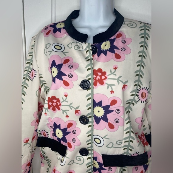 OC Order Plus NWT Floral Women's Velour Pocket Coat - Picture 2 of 9